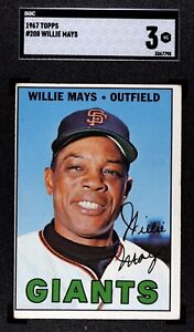 1967 Topps Willie Mays Baseball Card #200 SGC 3 San Francisco Giants New Slab