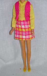 De Colección 1969 Mattel Francie Vested Interest Outfit #1224 COMPLETO Chaleco Zapatos de Vestir - Imagen 1 de 8