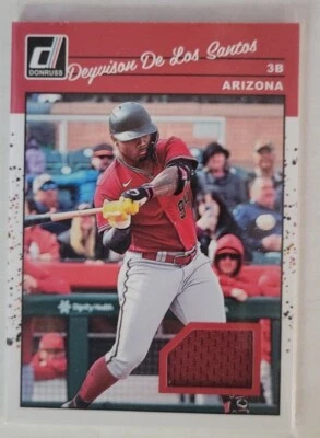 2023 Donruss DEYVISON DE LOS SANTOS 1990 Retro Materials #90M-DS - Diamondbacks - Image 1 of 2