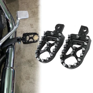 Pair CNC Wide Foot Pegs Anti-Skid Pedal MX Style For Harley Sportster 1200 883 - Picture 1 of 14