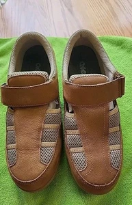 Orthofeet 872 Sarasota Fisherman Orthopedic Shoes Womens 10.5 Wide Brown Tan - Picture 1 of 5