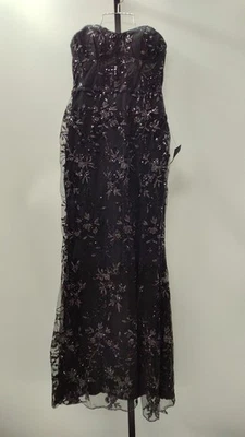 Vestido maxi Lulus preto lantejoulas M - Imagem 1 de 2