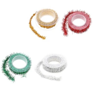 4 Pcs Metallic Christmas Thin Tinsel Garlands 3 Decoration - Picture 1 of 12