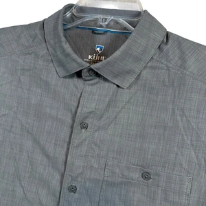 KUHL Mens Small Persuadr Gray Short Sleeve Button Up Shirt Outdoor Adventure - Picture 1 of 8