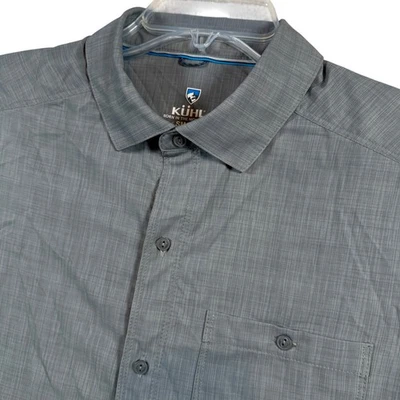 KUHL Mens Small Persuadr Gray Short Sleeve Button Up Shirt Outdoor Adventure - Image 1 of 4