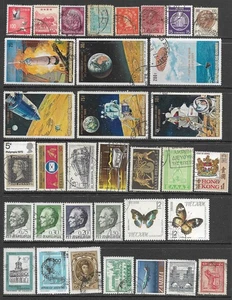Briefmarkenpaket Weltweit Lot 34 alle verschiedenen Briefmarken weltweit Sammlung gebraucht - Bild 1 von 1