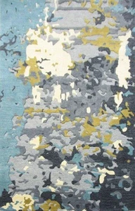 8x10 Rizzy Rugs Gray Abstract Painted Splotched Area Rug MO004B - Aprx 8' x 10' - Picture 1 of 3