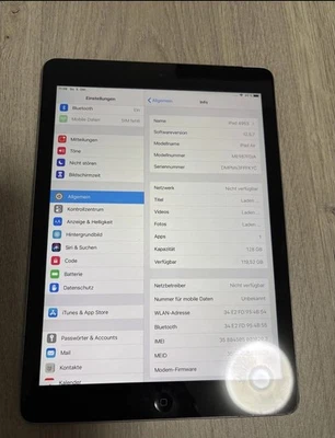 Apple iPad Air 1, 128GB, WLAN + Cellular (Entsperrt), 24,64 cm, (9,7 Zoll) -... - Bild 1 von 3