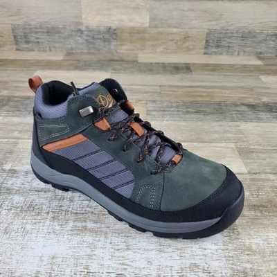 Botas de Senderismo Danner Riverside Talla 10 Gris Naranja Cuero Con Cordones Medio Top Zapatos Foto 1 de 4