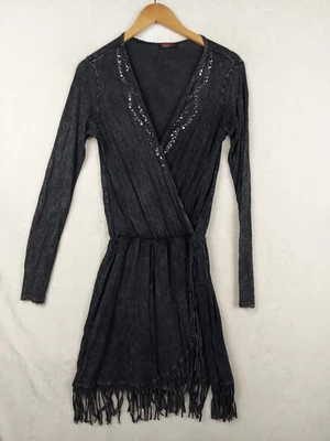 T-PARTY бахромой платье женщин маленький выгорания Джерси ковбойский вестерн родео с заклепками - Изображение 1 из 4