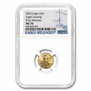 2022 1/10 oz American Gold Eagle MS-70 NGC (Early Releases) - Picture 1 of 3