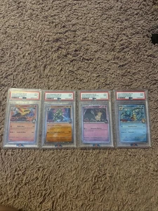 Pokemon Destinated Rivals Staff Prerelease Promo Set Completo di 4 PSA 9 Sequenziali - Foto 1 di 13