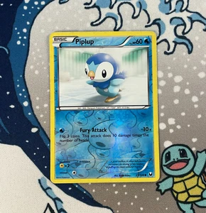 Piplup 27/108 Reverse Holo Black & White Dark Explorers Pokemon Card 2012 MP - Picture 1 of 3