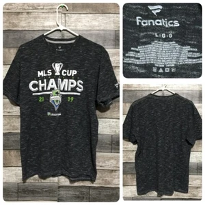 Fanatics Seattle Sounders 2019 MLS Cup Champs T Shirt Men’s L Crewneck - Picture 1 of 8