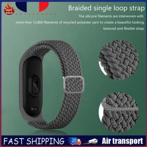 # Bande en nylon élastique tressée réglable pour Xiaomi Mi Band 5/6/7 NFC (gris) - Zdjęcie 1 z 7