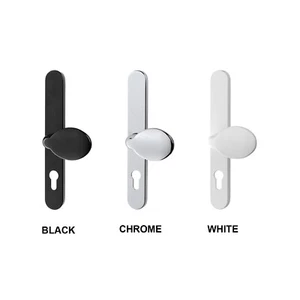 uPVC Door Handle Yale Lever/Pad Double Glazing Sprung Pair Set Long Backplate - Picture 1 of 9