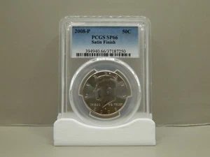 2008-P KENNEDY HALF DOLLAR SATIN FINISH PCGS GRADED SP66 - Picture 1 of 4