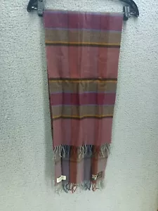 Gimbels Vintage 100% Lambswool Scotland Plaid Scarf Fall Colors Germany - Picture 1 of 5