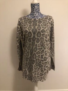 Wallis shades of grey animal leopard print jumper Medium - Picture 1 of 6