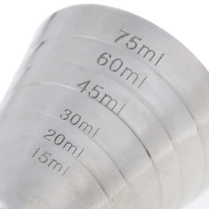 75ml Metal Measure Cup Drink Tool Shot Ounce Jigger Bar Mixed Cocktail Beak_ Jw - Picture 1 of 11