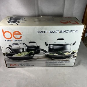 Be Basicessential 8pc Non-stick Cookware Set Fry Pan, Saucepan, Dutch Oven - Picture 1 of 4
