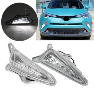 1 Pair ABS Daytime Running Light Turn Signal Fog Lamp For Toyota CHR 2016-2019 - Picture 1 of 15