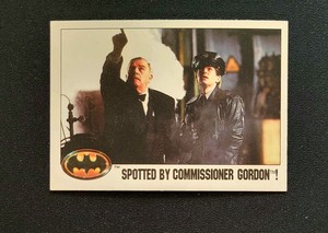 TOPPS BATMAN (1989 Series 1) #37 "SPOTTED... COMM GORDON" Trading Card New/Sharp