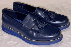 COLE HAAN OriginalGrand Navy Blue Blazer Kiltie Loafer Dress Casual Shoes Men 11 - Picture 1 of 8