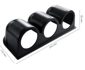 Portastrumenti Orizzontale per Auto Nero con 3 Fori con Ø52mm Simoni Racing - Foto 1 di 4