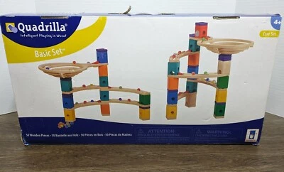 Hape Quadrilla BASIC SET Wooden Marble Run in Box STEM Educational Toys  - Image 1 of 4