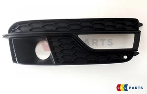 NEW GENUINE AUDI A5 12-16 FRONT BUMPER RIGHT O/S FOG LIGHTS GRILL COVER BLACK - Picture 1 of 3
