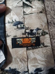 Wembley Vintage Silk Necktie Endangered Species Tie Bald Eagle - Picture 1 of 4