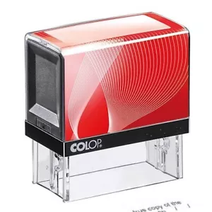 Custom Business Self inking Stamp Colop 20 rubber Stamp - 38mm x 14mm - Picture 1 of 2