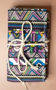 Canvas Pencil Roll Wrap with 36 Slots - Organize Pencils Pens SANTA FE STYLE - Picture 1 of 3