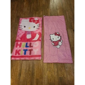 LOT of 2 Girl Child's Hello Kitty Sleeping Bags, Sanrio, EXCELLENT CONDITION - Picture 1 of 12