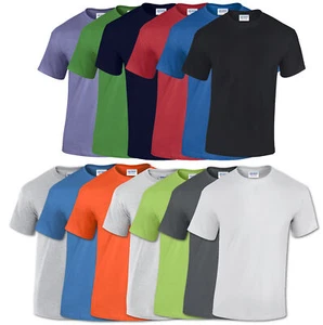 Herren Tshirt 5er 10er Heavy Cotton Gildan Set T Shirt Rundhals Baumwolle Bunt - Bild 1 von 27