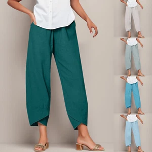 Pantaloni Donna Cotone Indossare Tutti i Giorni Casa Donna - Foto 1 di 39