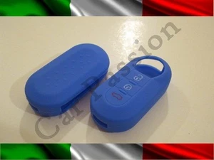 Coquille Clé Cover Lancia Silicone Y Ypsilon Delta Musa Bleu Clé Shell - Picture 1 of 1