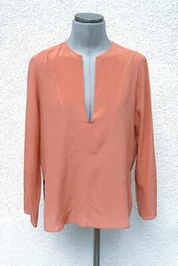 Bluse Hemd Shirt Top beige braun caramel puder nude Seide Business 36 38 M ZARA - Bild 1 von 2