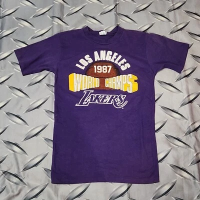 Camiseta De Colección 1987 Campeones de la NBA Los Angeles Lakers Se Ajusta a S Foto 1 de 4