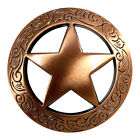 Western Saddle Horse Belt Tack Copper Engraved Ranger Star Conchos screw back