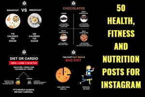50 Health posts infographics for instagram with your Logo - Picture 1 of 1