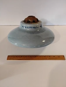 Large Baby Blue High Voltage Porcelain Ceramic Glazed Insulator - Picture 1 of 12
