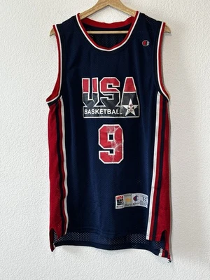 Camiseta olímpica vintage campeón Michael Jordan #9 1992 EE. UU. Dream Team talla 52 Foto 1 de 4