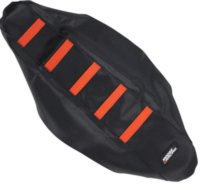 Funda de asiento acanalada Moose - negra/naranja acanalada motocicleta ATV/UTV KTM6516-336RT Foto 1 de 4