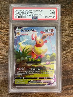 Flareon VMAX SWSH180 SWSH: Sword & Shield Promo Cards Holo PSA 9 - Image 1 of 2