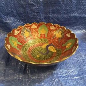 Pavo real Enesco vintage de latón macizo 6,5" 6,5" hecho en la India. - Imagen 1 de 4