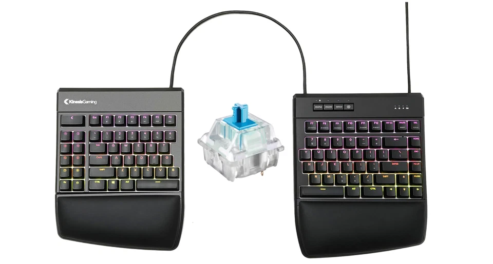 Teclado mecánico dividido Kinesis Freestyle Edge RGB MX azul - USB - excelente  Foto 1 de 4