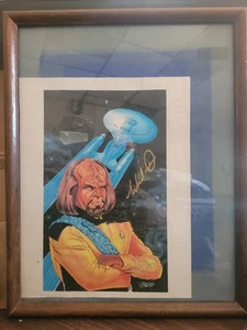 Michael Dorn As Worf & Rob Davis Signed Photo Autographed Picture - Picture 1 of 9