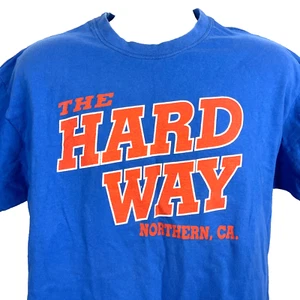 The Hard Way Northern CA Mens Vtg T-Shirt size Large Hanes Beefy-Tee #23 Rare - Picture 1 of 4